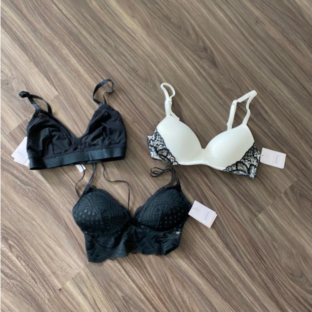 Auden Bra Bundle (3 Bras) – XS – NWT
